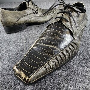 Parrazo Bronx Loafers Men's 11 Snake‎ Print Snip Toe Casual Party Dress Up